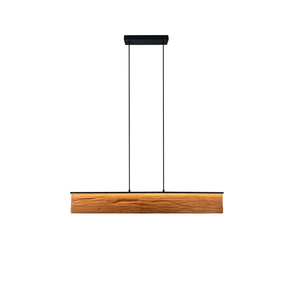Design-Pendelleuchte Kalea schwarz mit Holz Trio 4017807661422