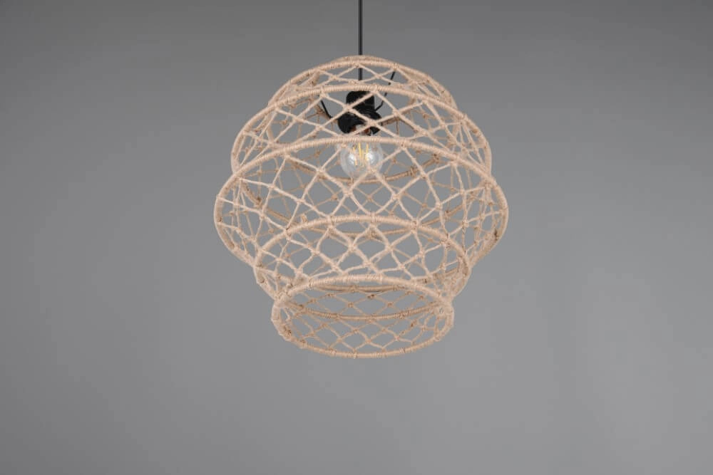 Rattan Pendelleuchte Hive Ø 38,5cm Trio 4017807637205