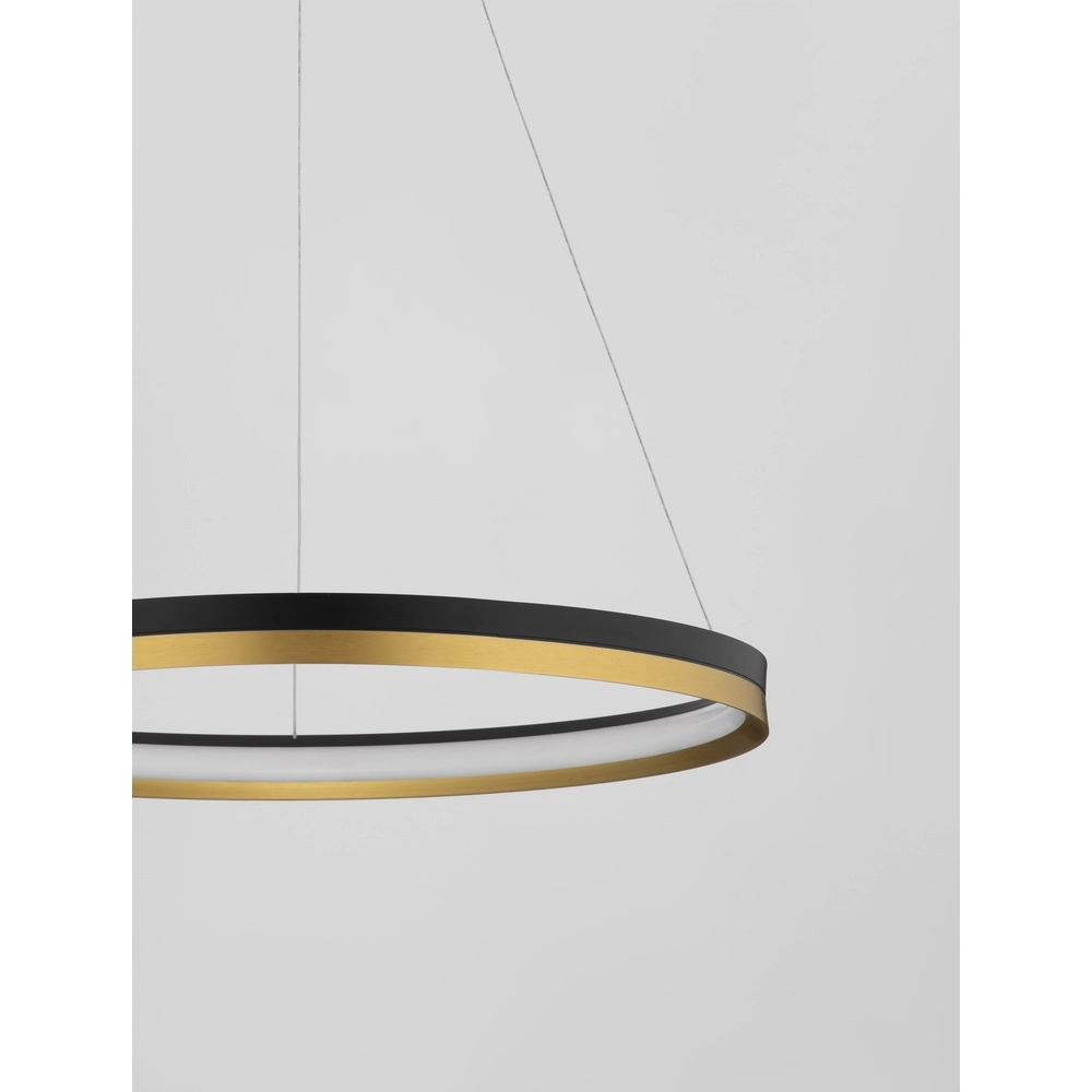 Pendelleuchte Cantria schwarz mit gold Ø 60cm Lyora 5212017439857