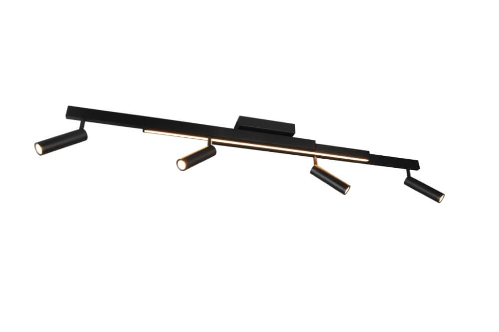 4-flammiger LED-Spot Zeno Schwarz Trio 4017807622904