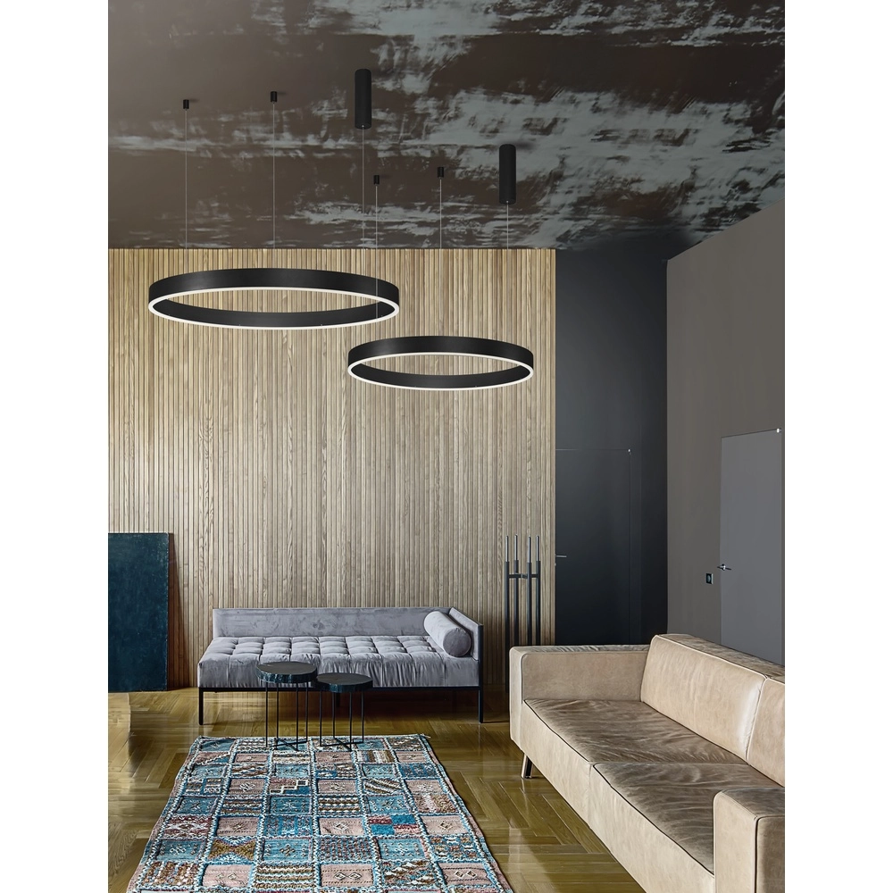 Pendelleuchte Motif schwarz Ø 60cm 3000K Lyora 5212017421944