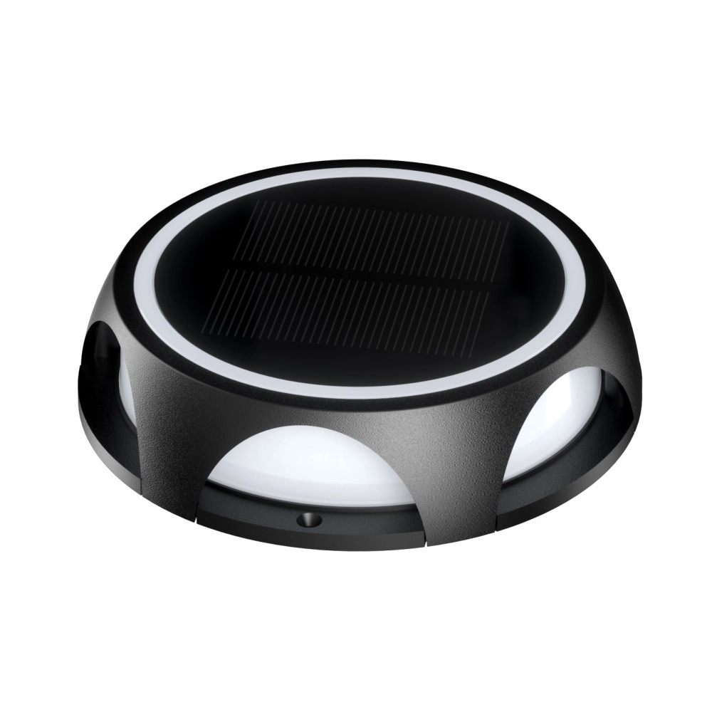 Solar-Bodenlampe True Schwarz – rund