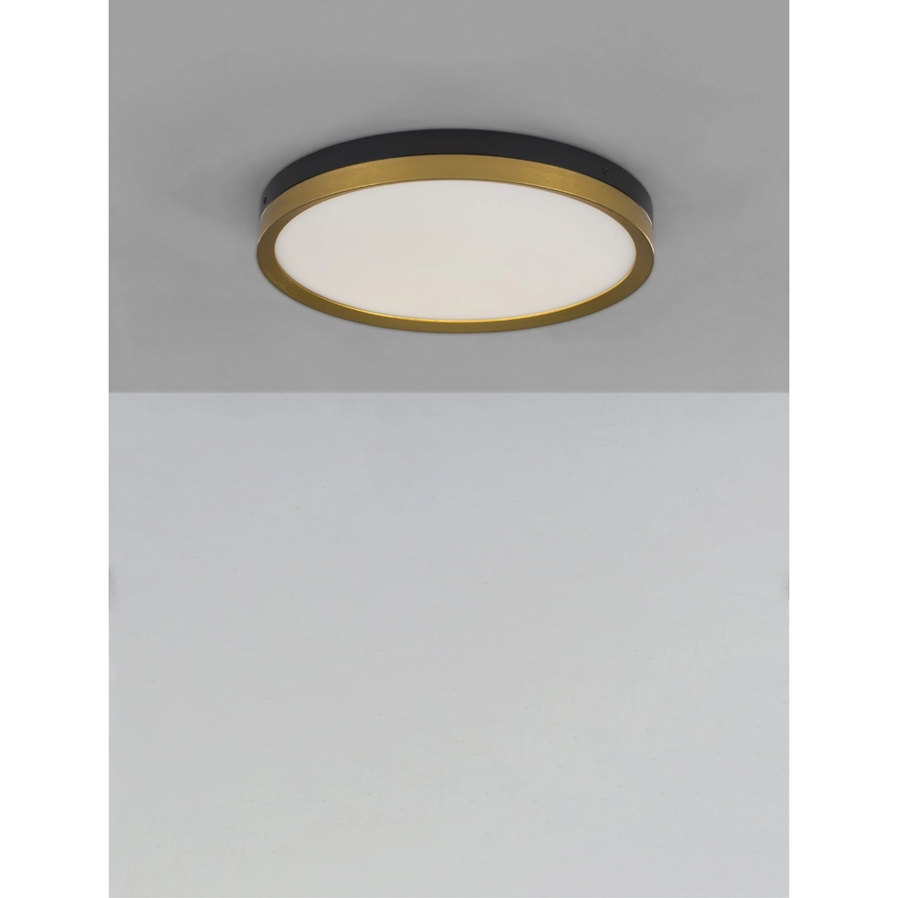 Deckenleuchte Cantria schwarz mit gold Ø 40cm Lyora 5212017439833