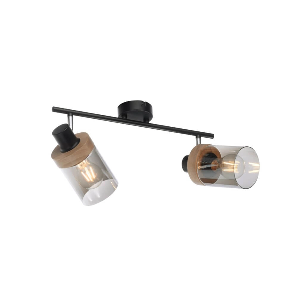 Deckenleuchte Pasqual 2-helles Schwarz Just Light 4043689986117