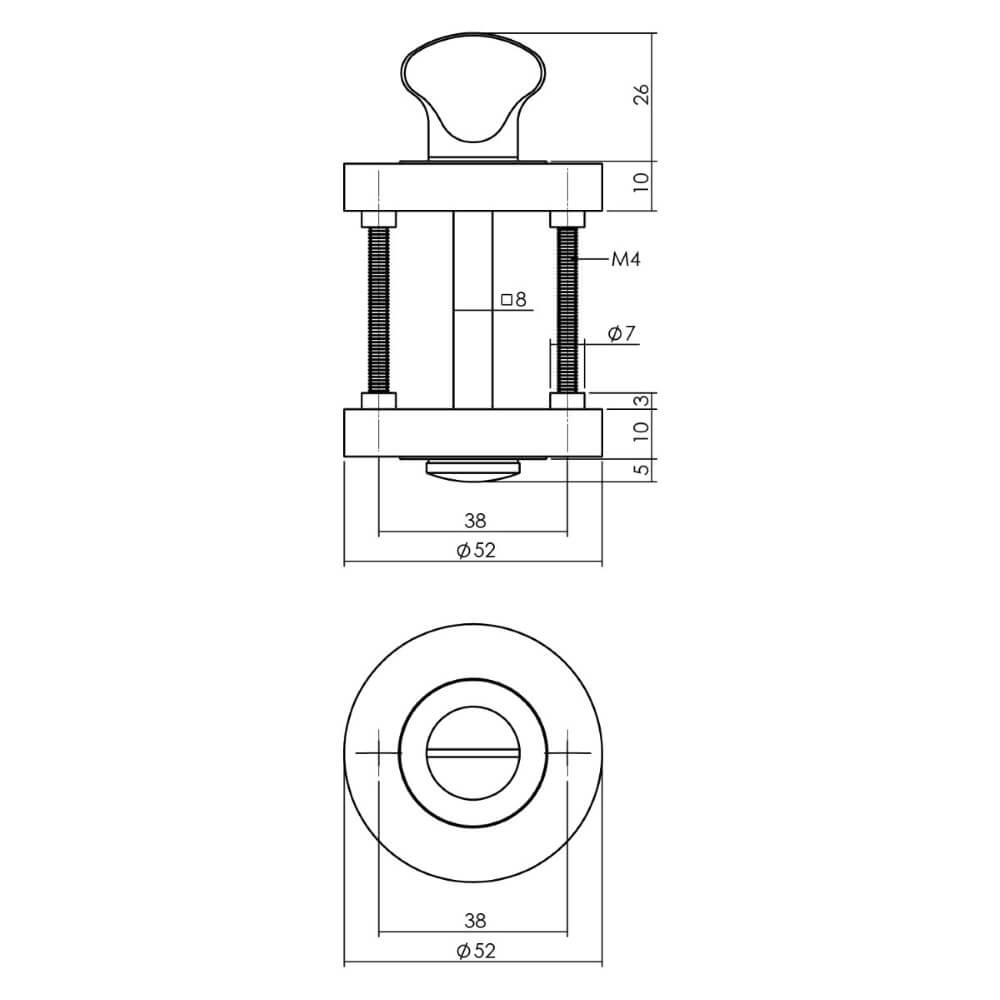 Verschluss der Toilette Tira rund anthrazit Intersteel 8714186539606
