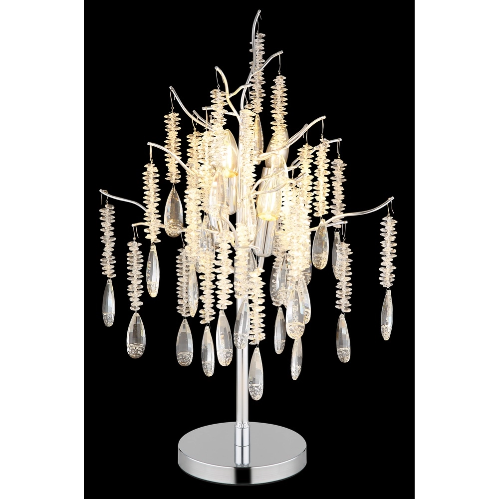 Tischlampe Kinga Silbergrau Globo 9007371579006