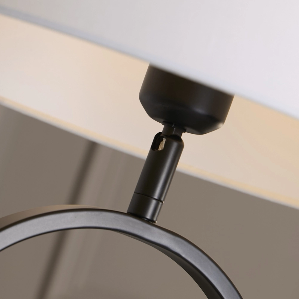 Tischlampe Modish schwarz mit weißer Kapuze Searchlight 5053423306261