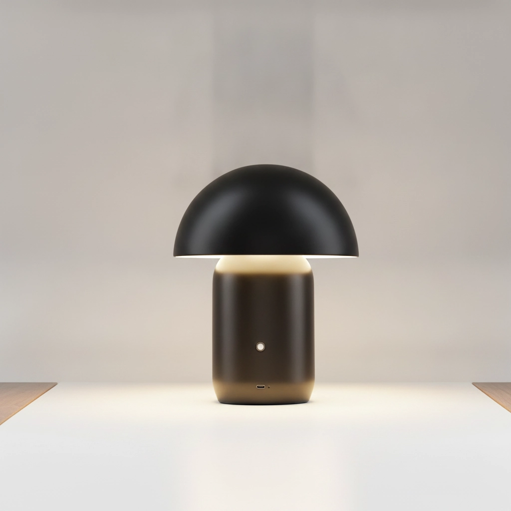 Design-Tischleuchte Pois Wiederaufladbar Schwarz