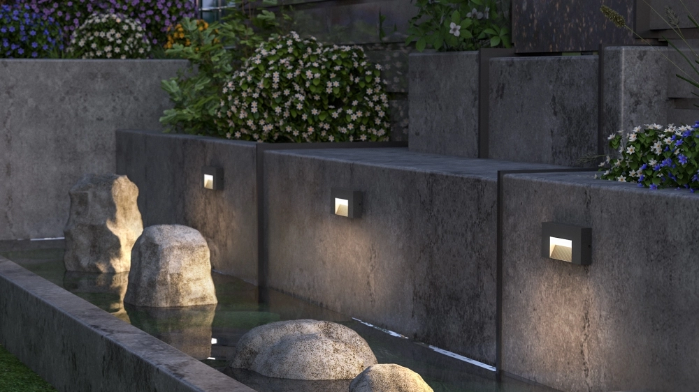 Design-Wandlampe Arteo Grau