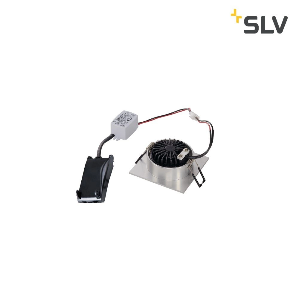 LED Einbaustrahler New Tria 68 Square 5,3W - 2700k - 8,2 cm Metallgrau SLV 4024163232531