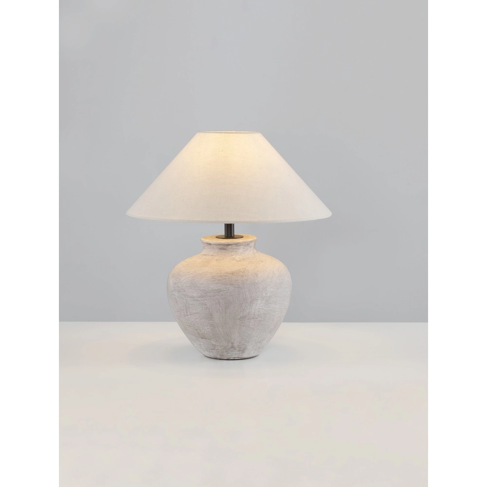 Tischlampe Lupe beige Keramik Lyora 5212017477880