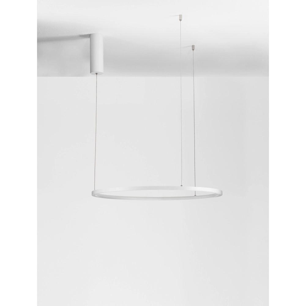 Runde Pendelleuchte Tarquin weiß Ø 60cm Lyora 5212017438256