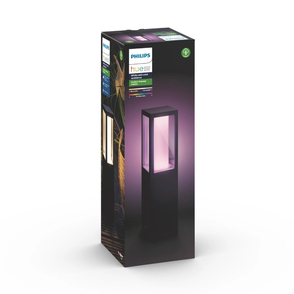 Sockel-Außenleuchte Hue Impress 40cm - 230Volt - Schwarz Philips 8718696170502