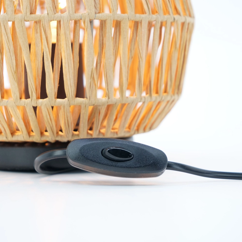 Tischleuchte aus Rattan Sheldon Ø 21cm Eglo 9008606359806