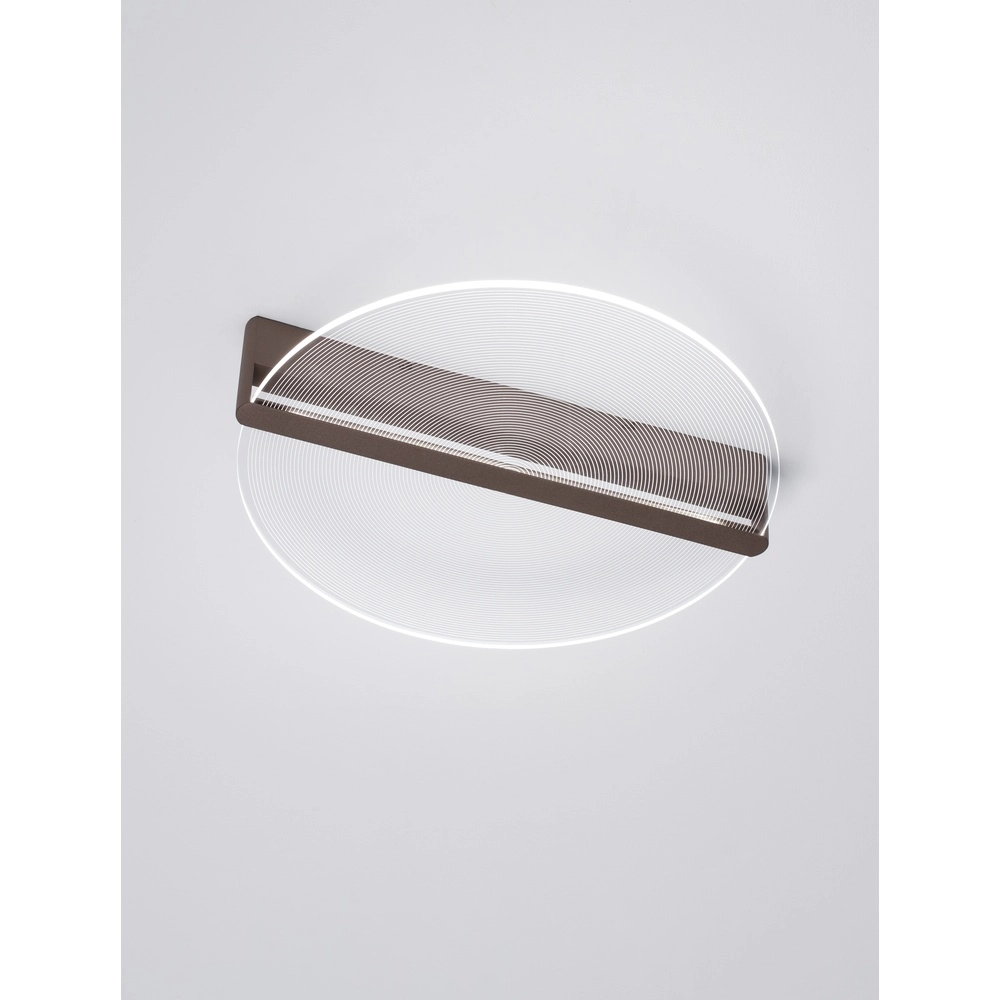 Schlanke Deckenleuchte Noah Ø 56cm kaffeebraun