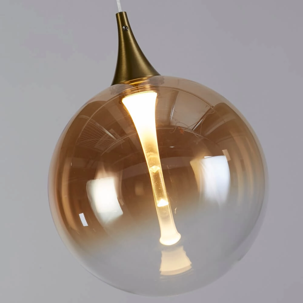 5-flammige Pendelleuchte Alchemy Braunes Glas Searchlight 5053423273846