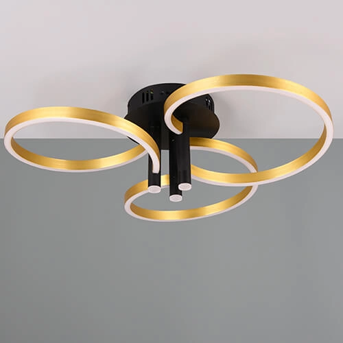 Geschwungene LED-Deckenleuchte Caruso Gold - Ø 65,5 cm Trio 4017807612967