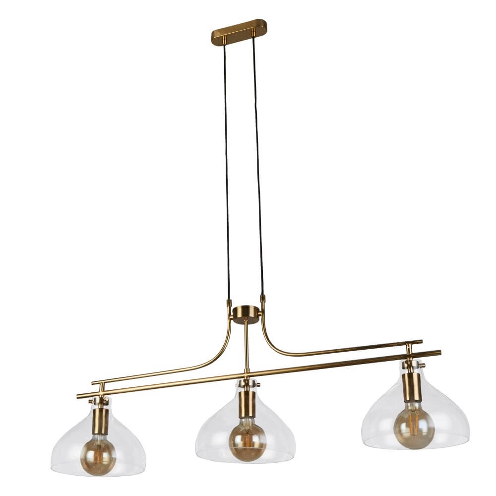 Hängelampe mit 3 Leuchten Margarita Gold
