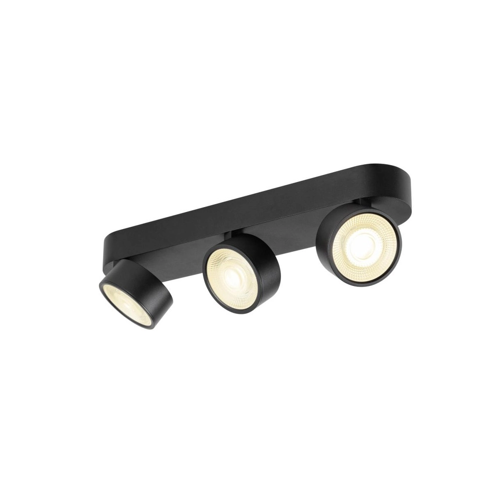 Aufputz-Spot Kalu 2.0 dreifach schwarz 3000K