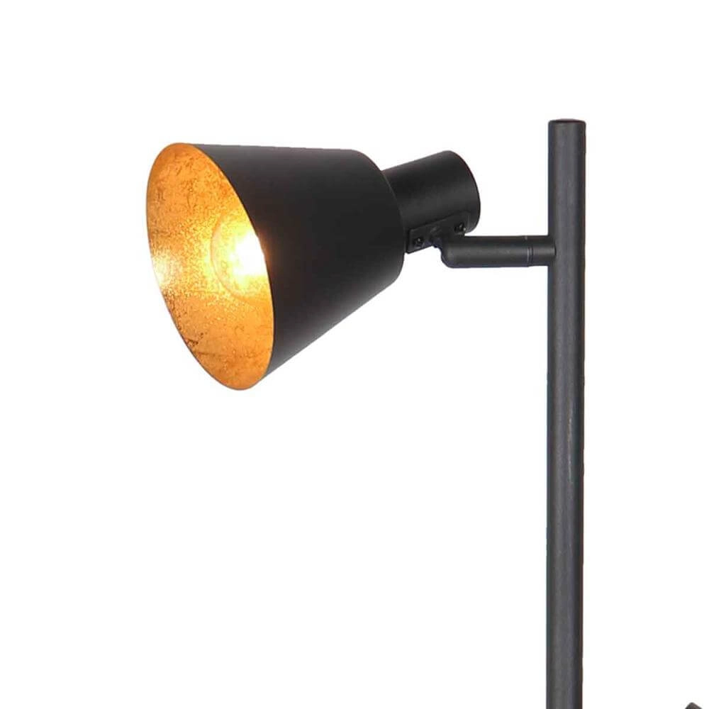 Stehlampe Oeroe schwarz mit gold Steinhauer 8712746176360