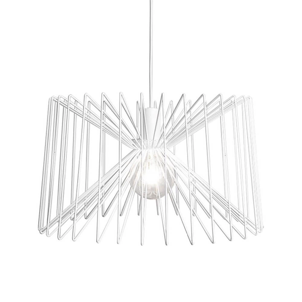 Weiße Drahtlampe Ness Ø 45cm