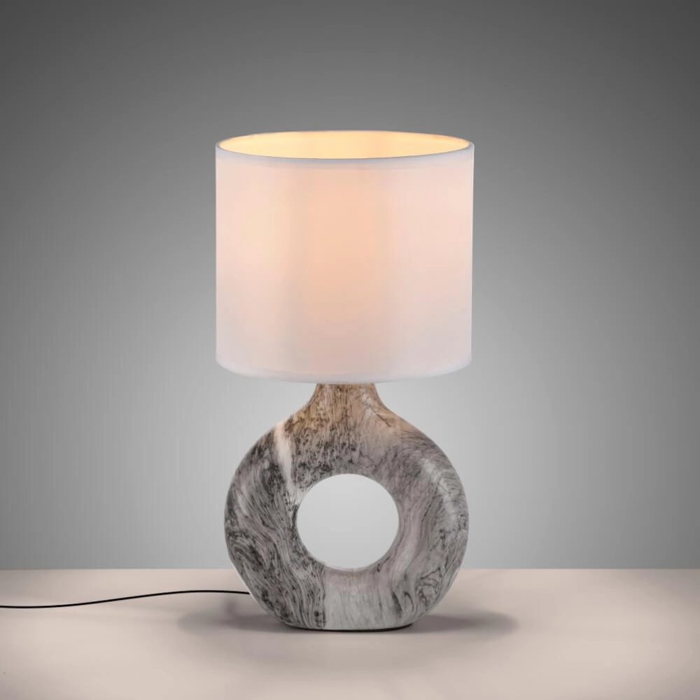 Tischlampe Carara grau Just Light 4043689004835