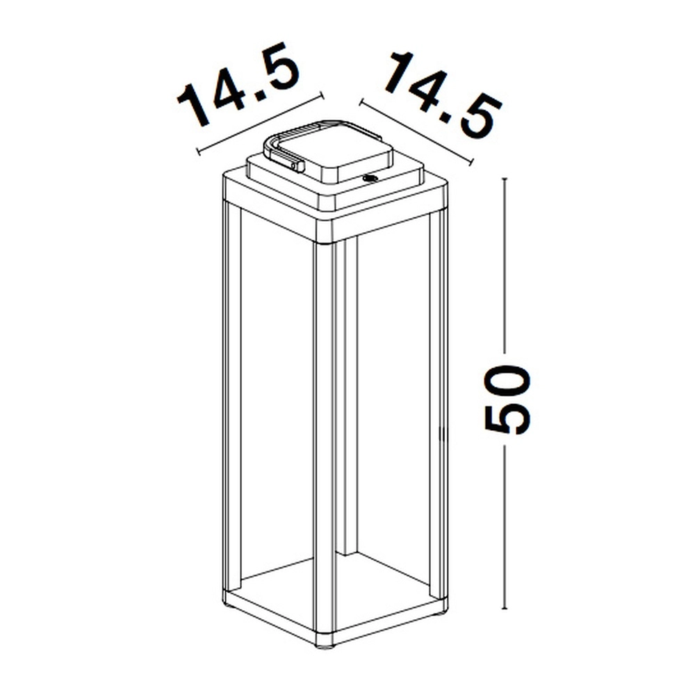 Schlanke Tischleuchte Figi anthrazit 50cm Lyora 5212017428684