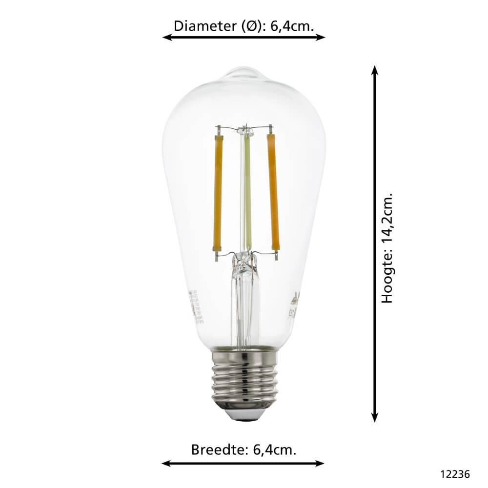 LED-Lampe Zigbee - E27 - 6 watt - 2200-6500K - ST64 Eglo 9002759122362