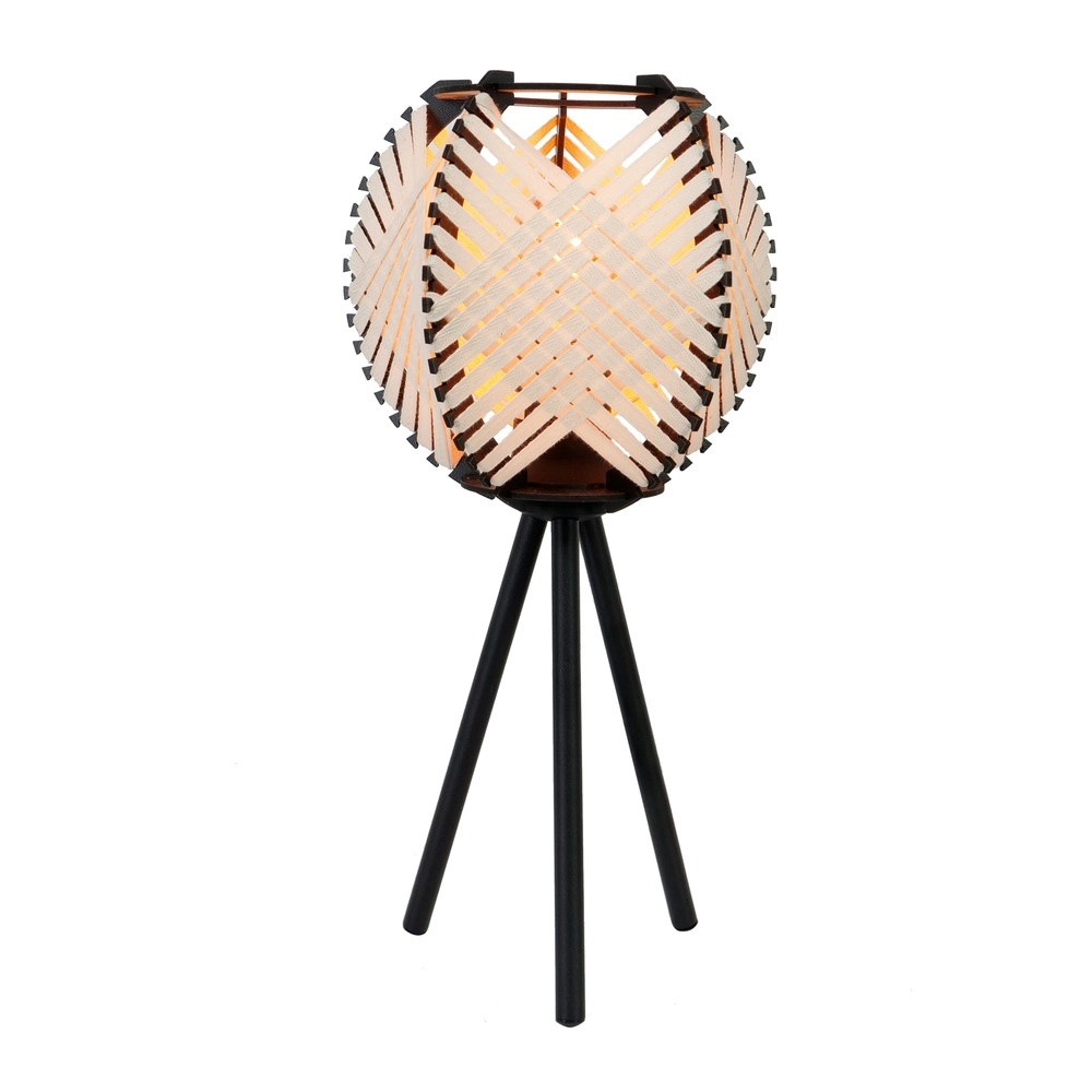 Tischlampe Waverton Schwarz mit cremefarbenem Textil Eglo 9002759440084