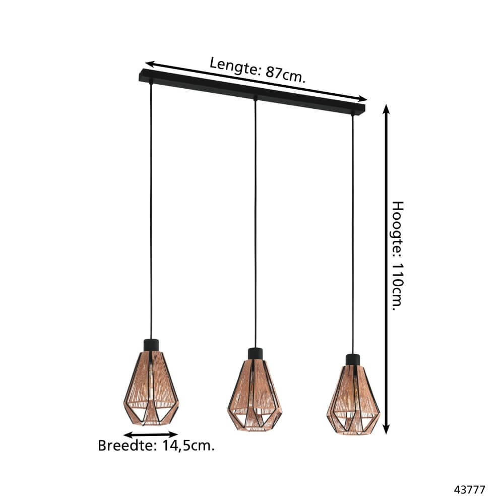 Ländliche Esstischlampe Adwickle Eglo 9002759437770