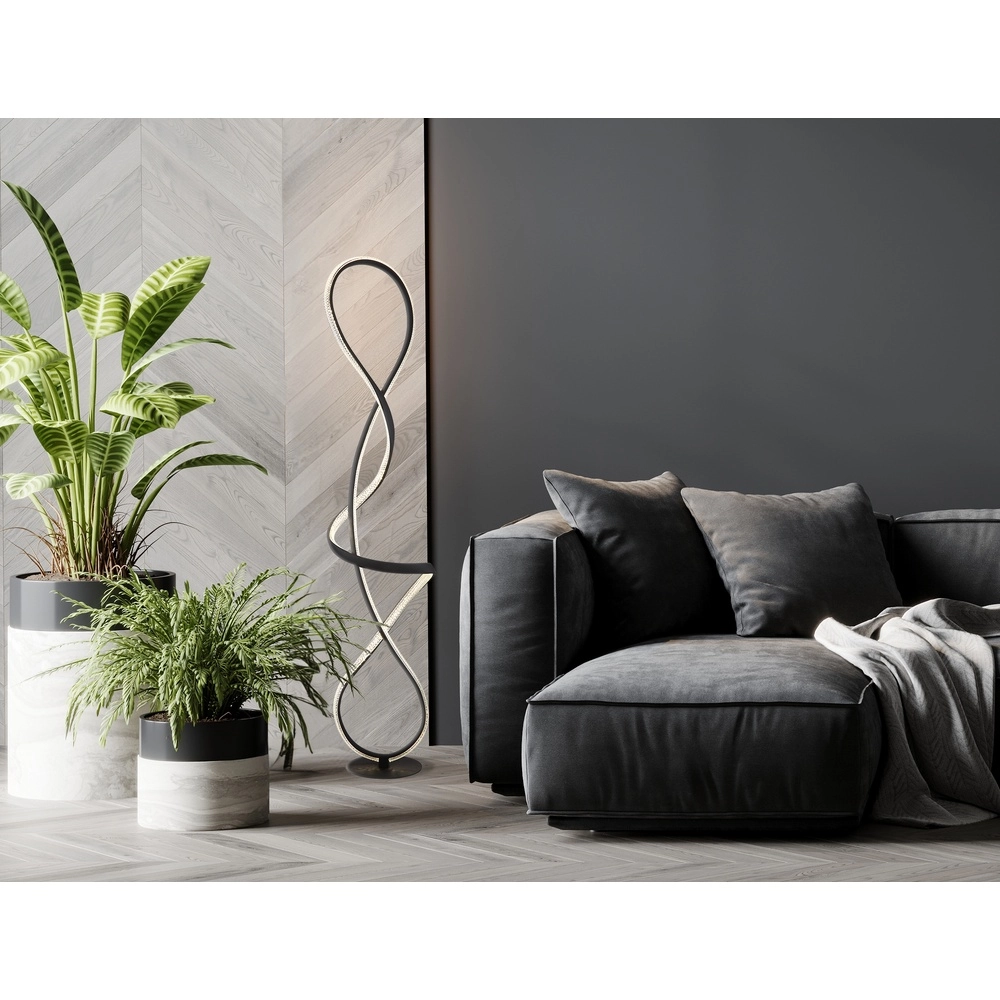Design-Stehlampe Swirl Schwarz Globo 9007371512331