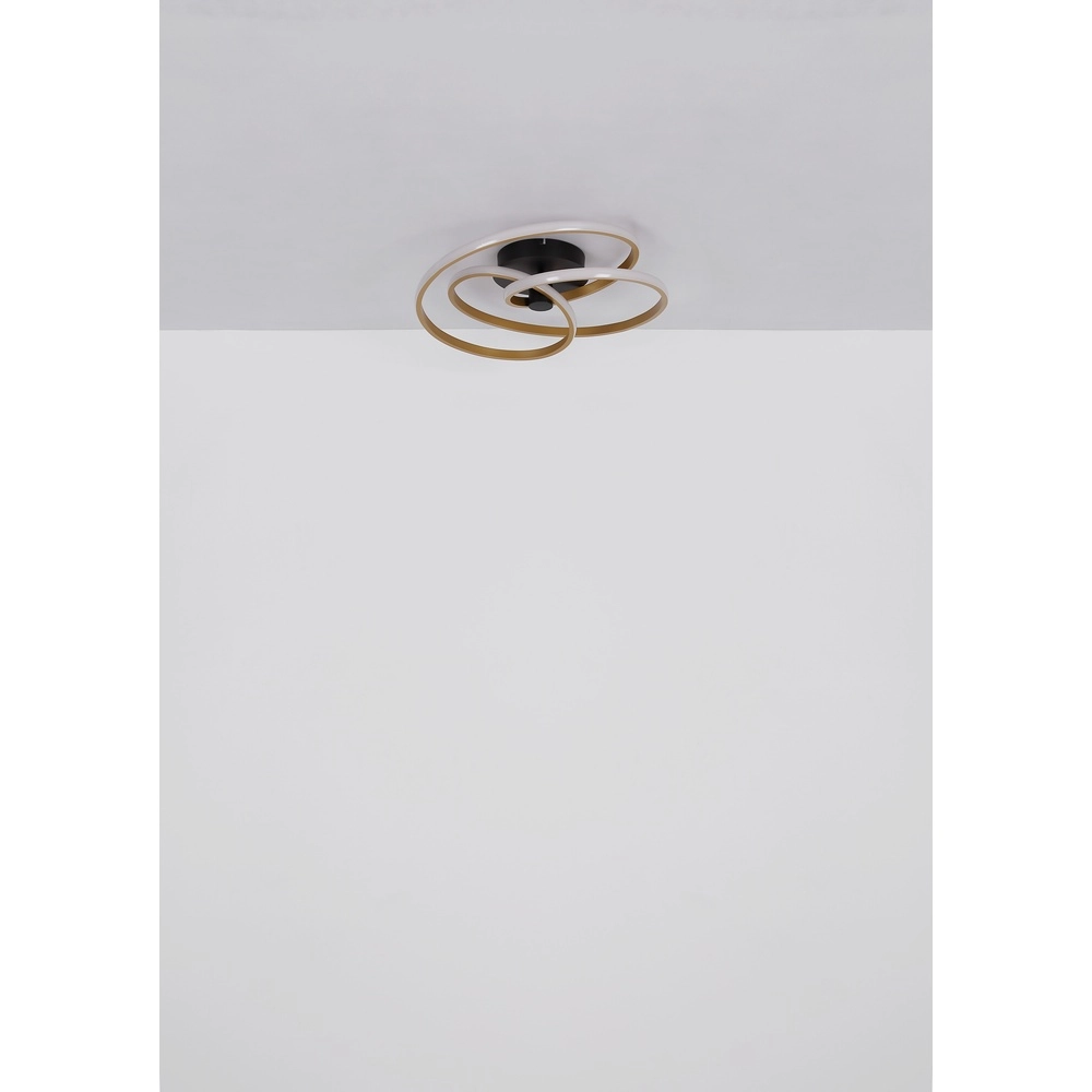 Moderne Deckenlampe Glyxar Schwarz mit Gold Globo 9007371450787