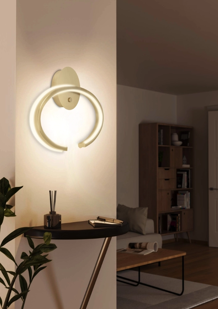Design-Wandlampe Bogado Gold mit CCT Stars of Light 9008606357918