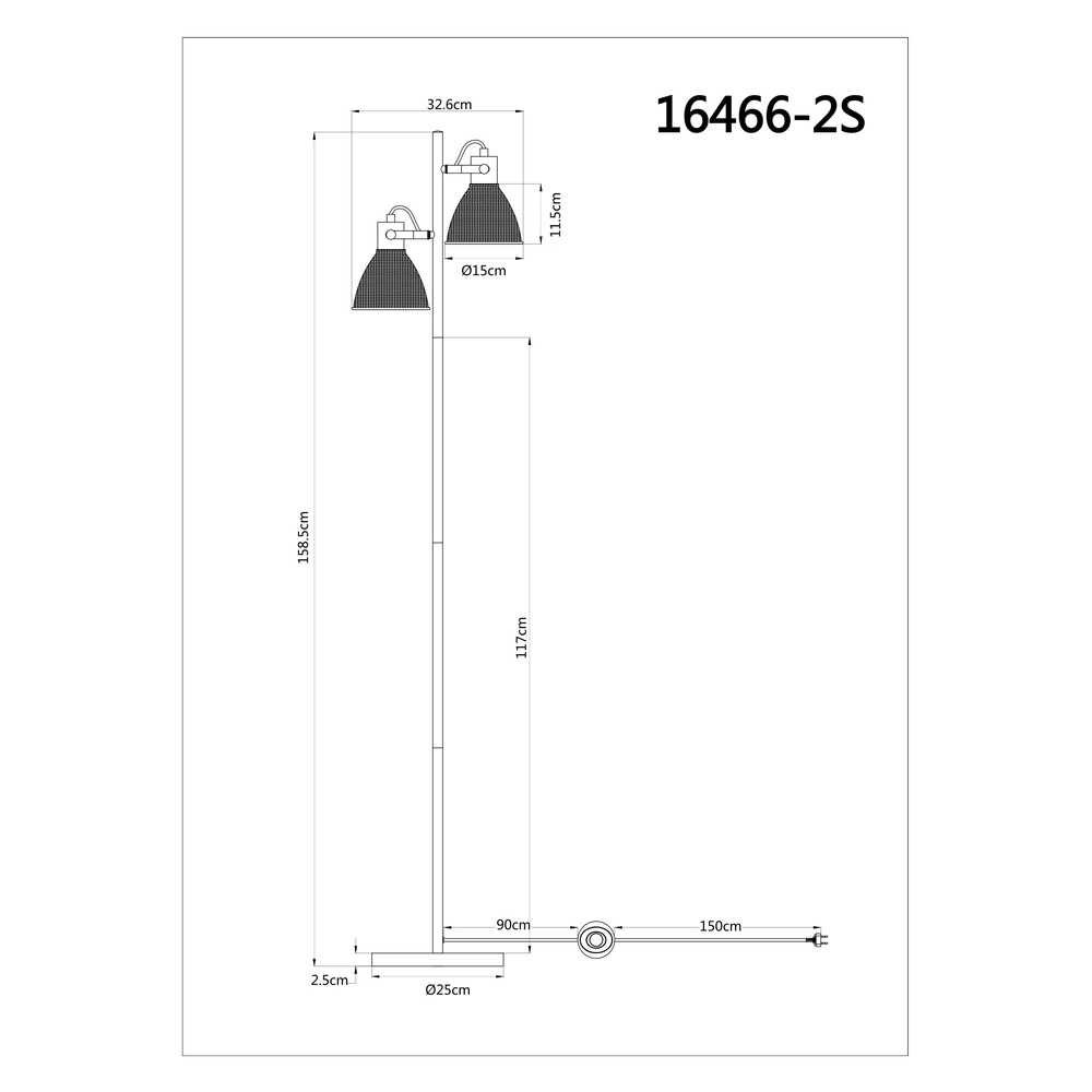 Stehlampe Lyndon Weiß mit Rattan Globo 9007371580903