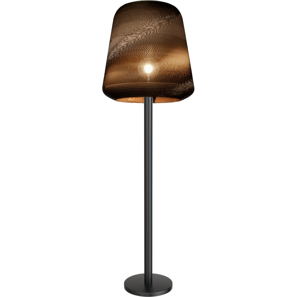 Schwarze Stehlampe Carta Moody Ø 54cm Think Paper Shade