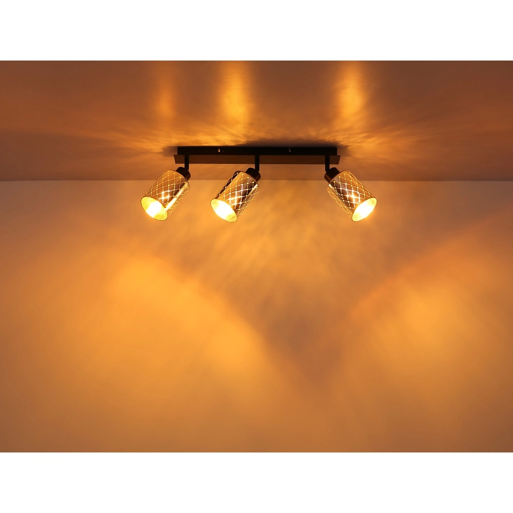 Design-Deckenlampe Alonso 3-Licht Schwarz Globo 9007371569250