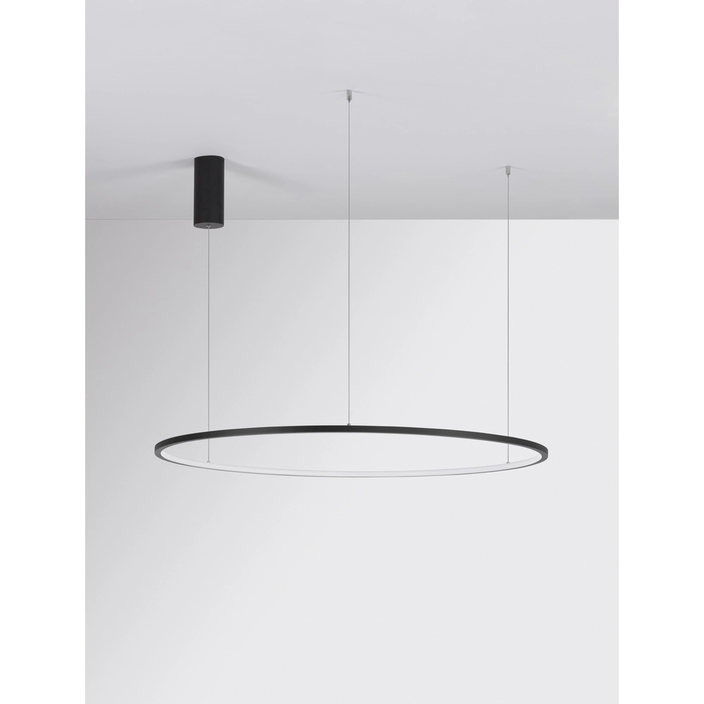 Runde Pendelleuchte Tarquin schwarz Ø 100cm Lyora 5212017438348