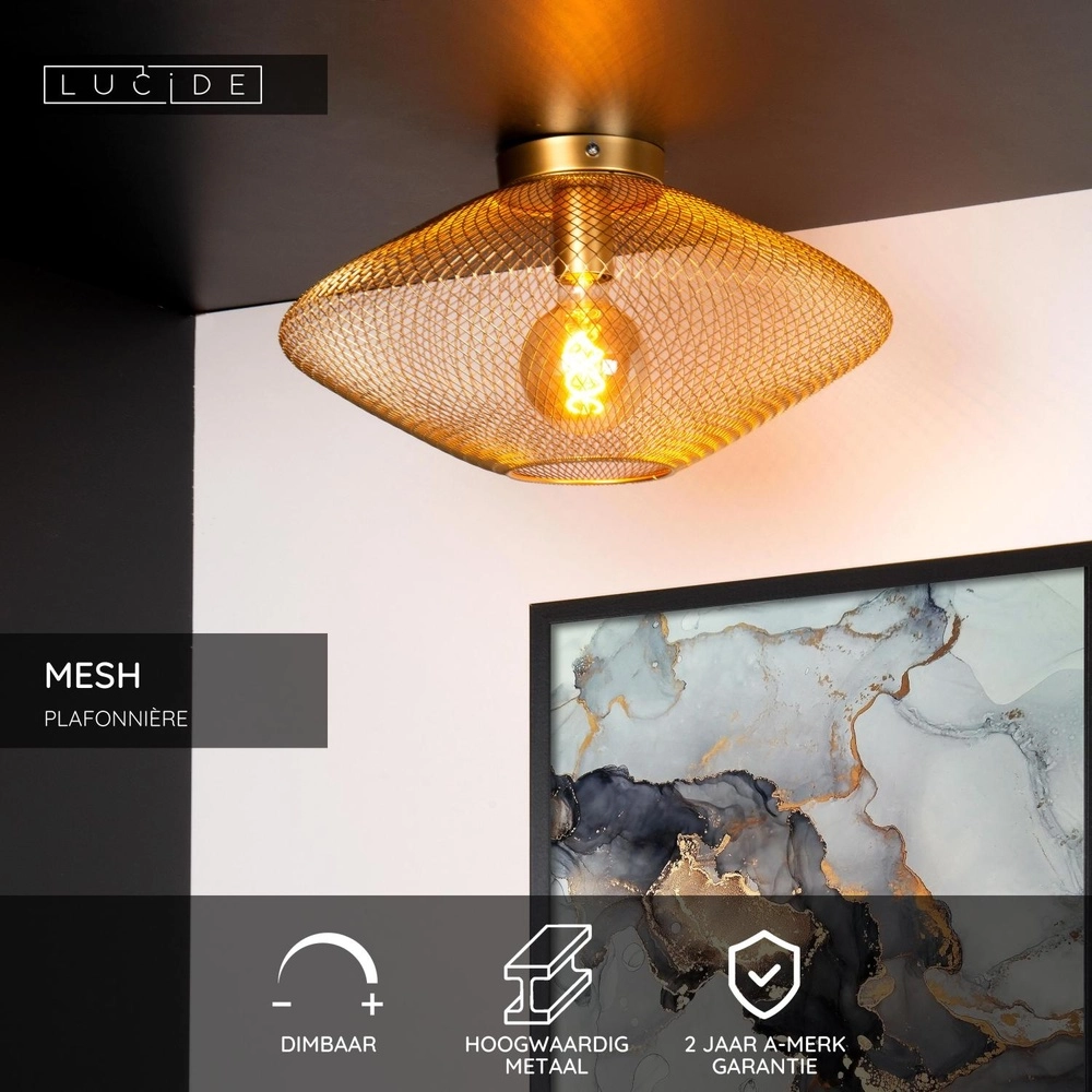 Netzdeckenlampe Mesh Gold Lucide 5411212211361