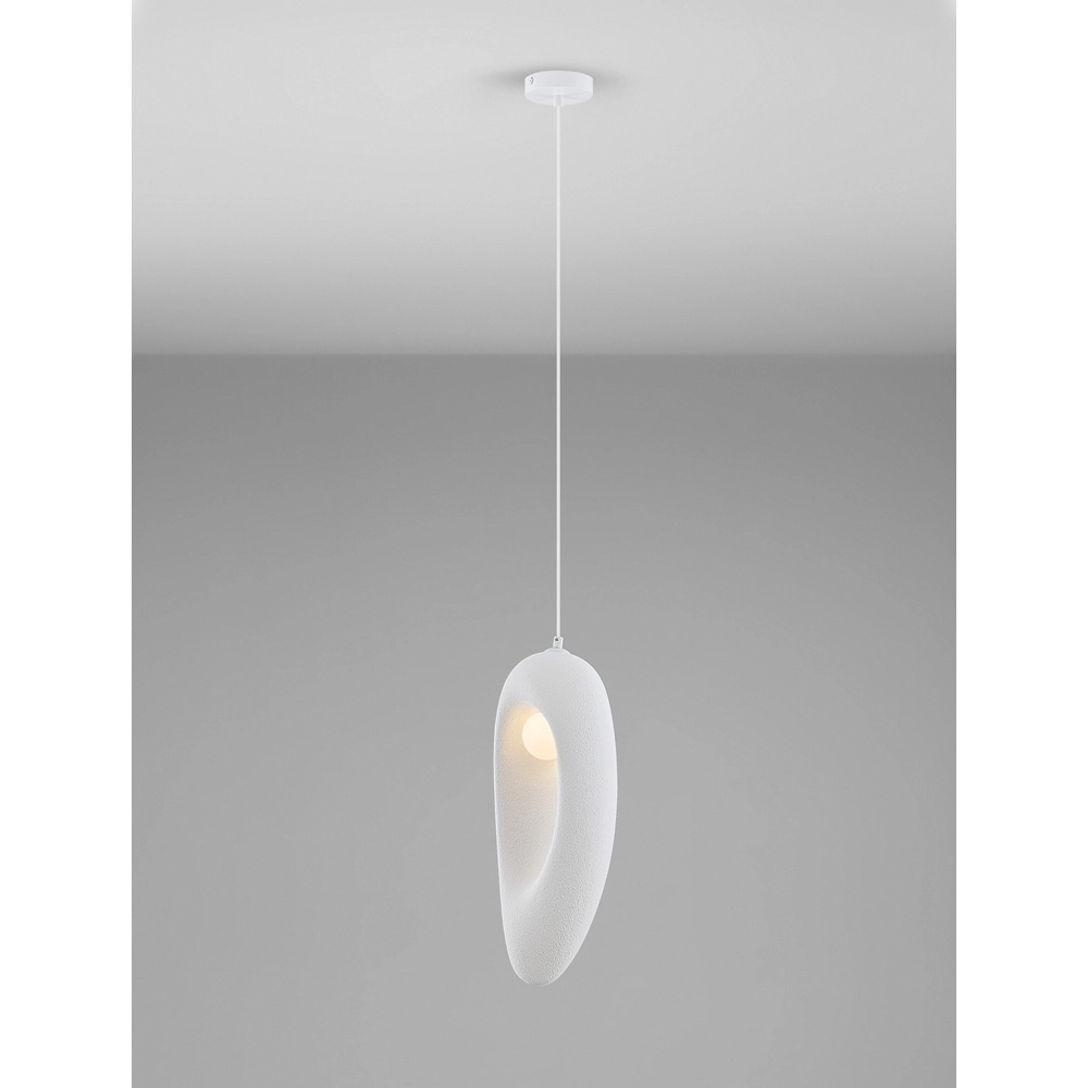 Natürliche Pendelleuchte Tempus weiß 48cm Lyora 5212017460868