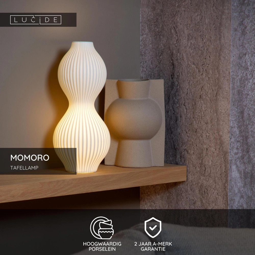 Vasentischlampe Momoro Weiß Lucide 5411212134516