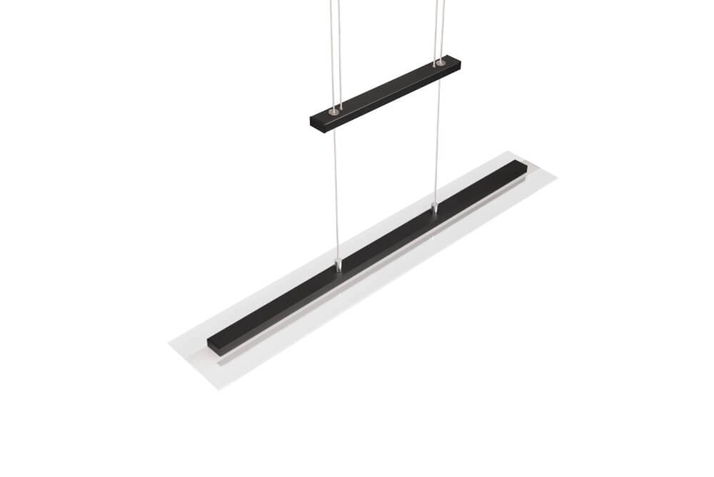 Hängelampe aus Glas Milos Schwarz Trio 4017807588286