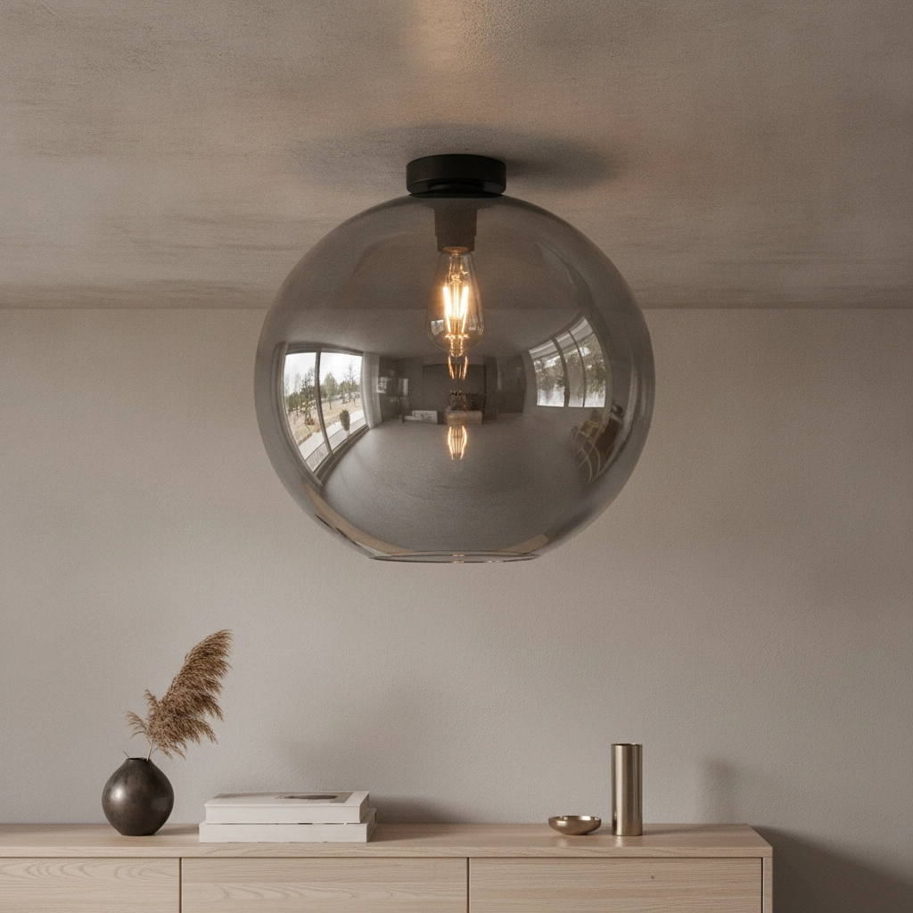 Deckenleuchte Marino-40 mit Ø 40cm Rauchglas