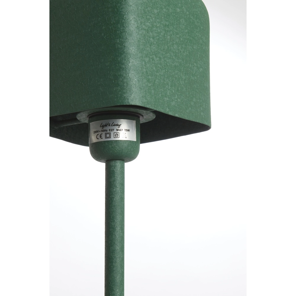Nachttischlampe Elenie 13x13 cm – matt dunkelgrün Light & Living 8717807818678