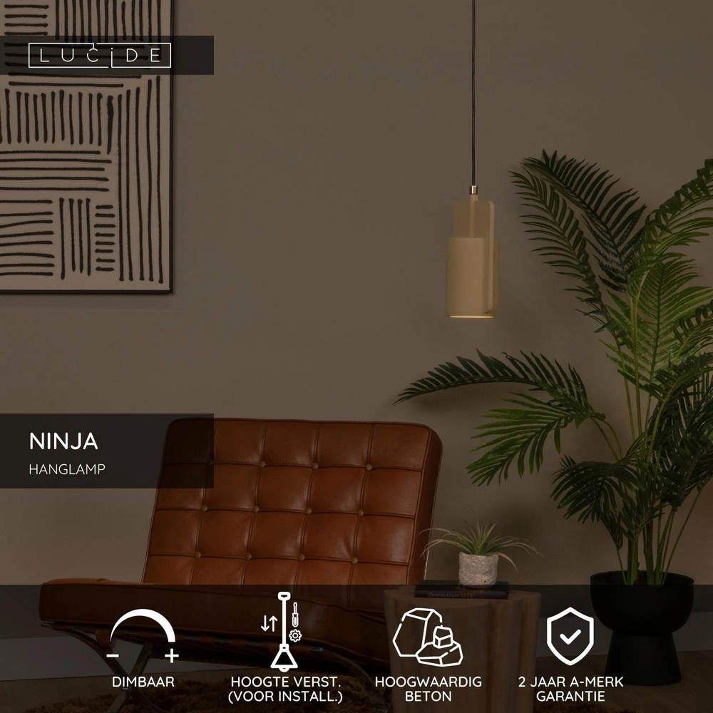 Design-Pendellampe Ninja Gelb Lucide 5411212441805