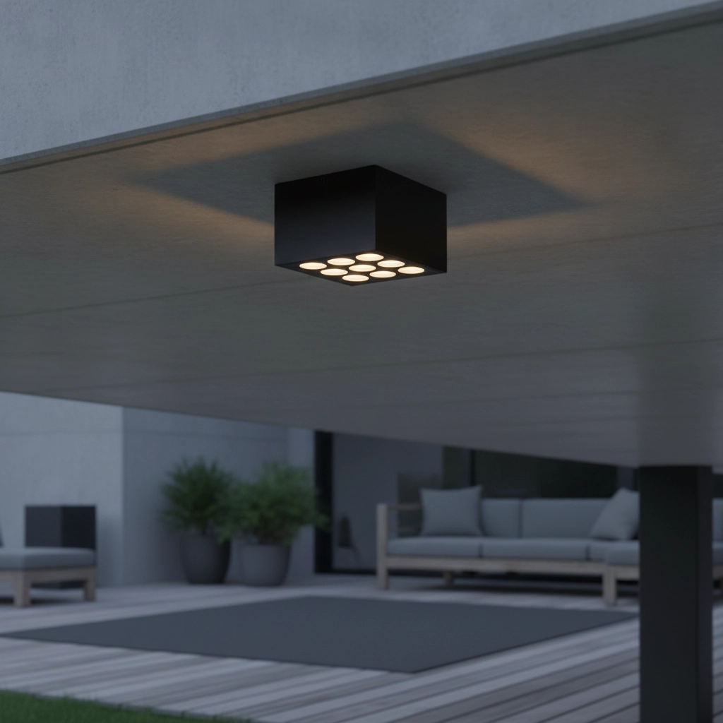 Deckenlampe Jax quadratisch 11cm anthrazit