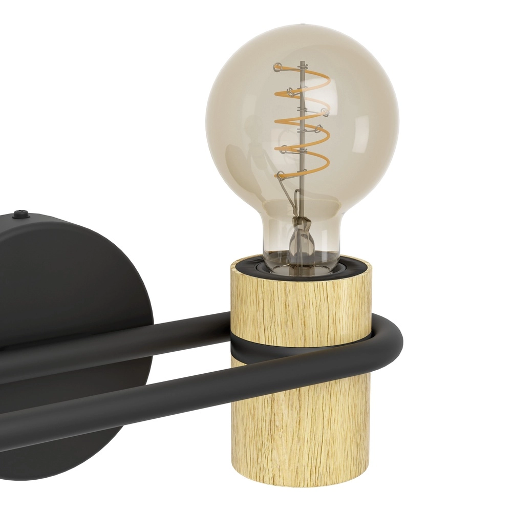 Wandlampe Chieveley mit Holzoptik – 1x E27 Eglo 9002759435424