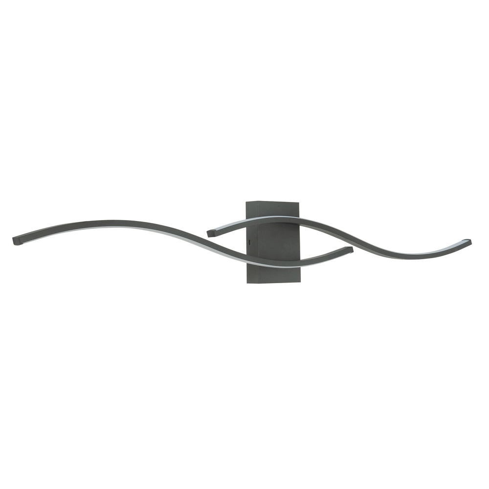 Design-Wandleuchte Onda schwarze Welle