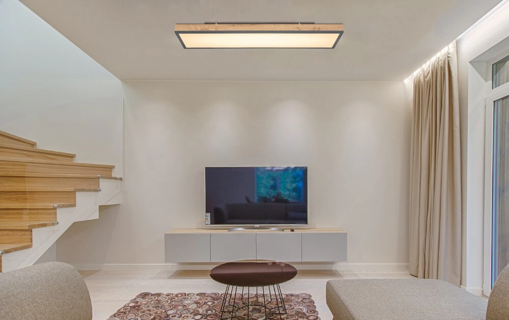 LED-Deckenleuchte aus Holz Doro 120x30cm Globo 9007371428014