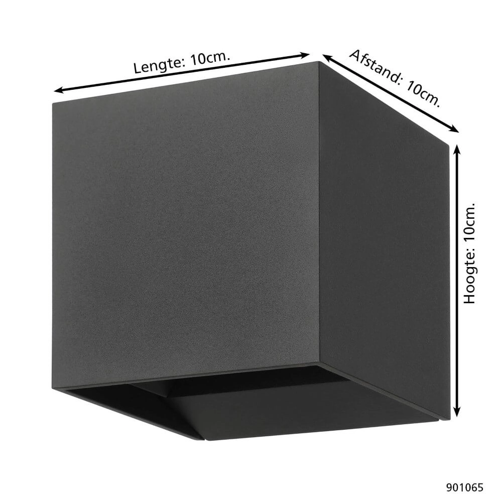 Wandstrahler Calpino 3 Anthrazit 10x10x10cm Eglo 9008606297672