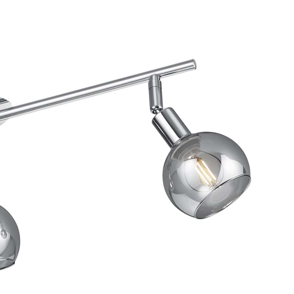 Deckenleuchte Chrom Brest 3 Licht einstellbar Trio 4017807434194